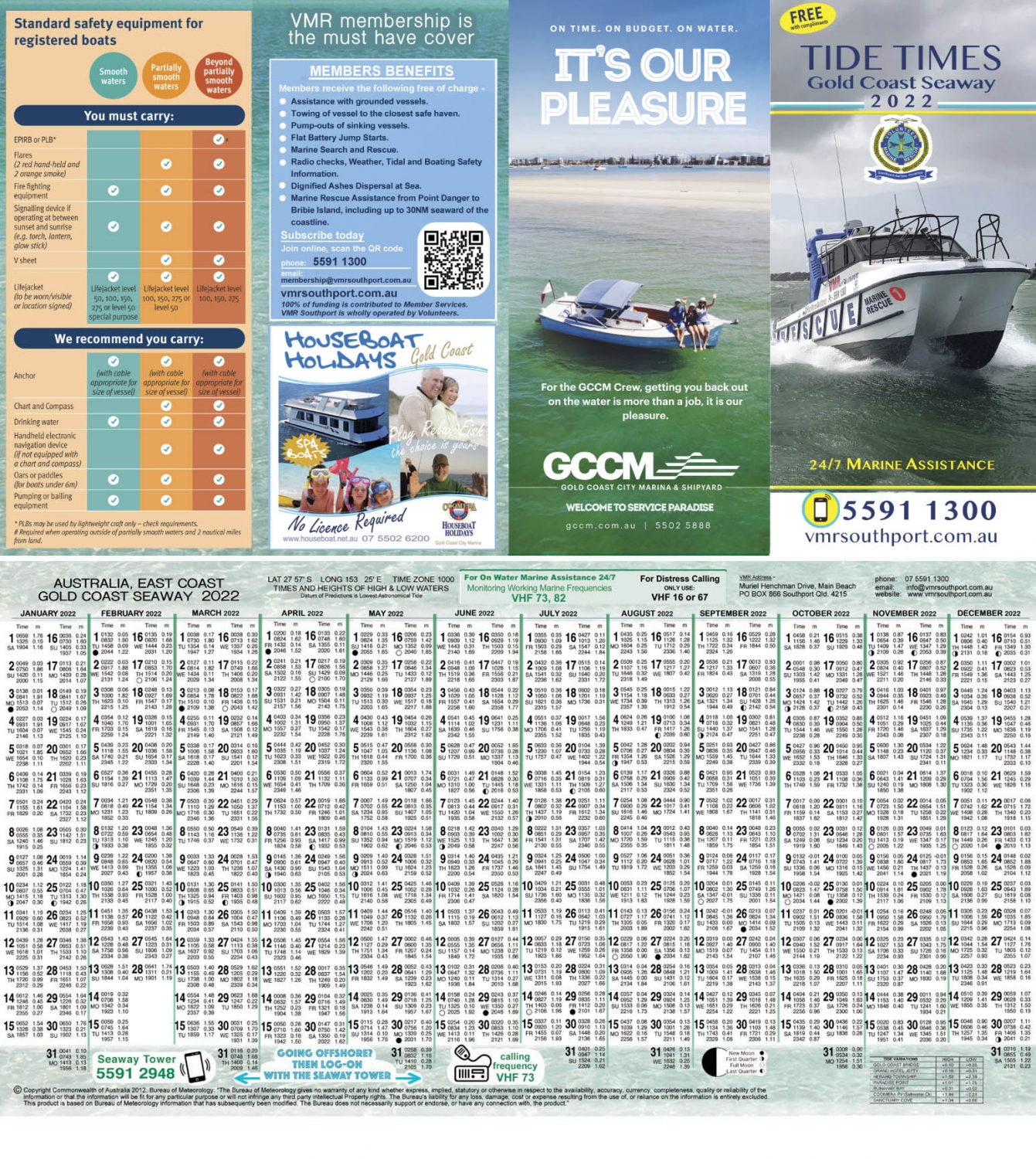 VMR Tide Chart VMR Southport